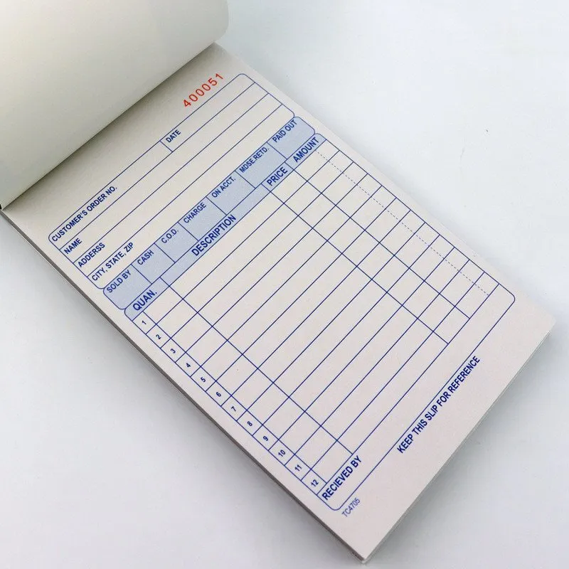 Invoice Books printed by Jojo Prints
